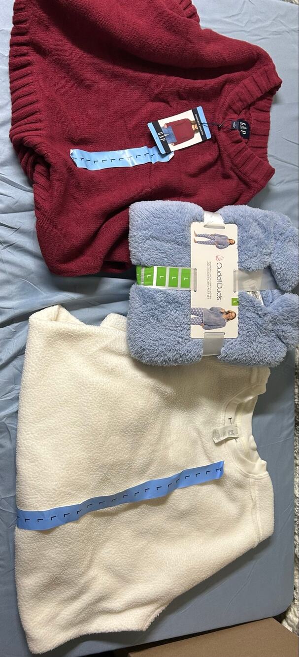 NWT Womens Large Lounge Sweater Bundle 3pc Gap Cuddl Duds (WCB5)